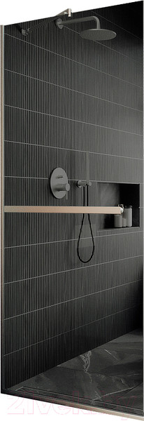 Изображение товара Душевая стенка MaybahGlass 195x89 / MGD-735-5у (графитовое стекло/хром матовый)