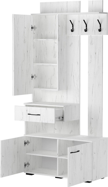 Изображение товара Секция в прихожую Памир МУ-1000 (крафт белый)