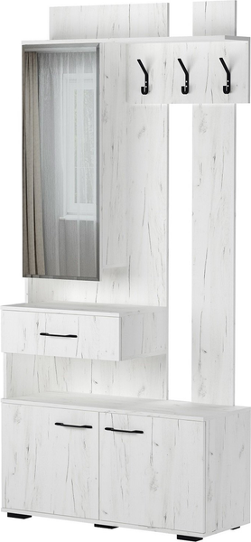 Изображение товара Секция в прихожую Памир МУ-1000 (крафт белый)