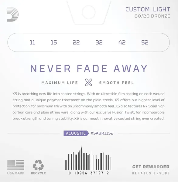 Изображение товара Струна для акустической гитары D'Addario XSABR1152