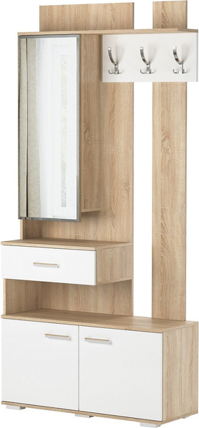 Изображение товара Секция в прихожую Памир Италия МУ-1000 (сонома/белый глянец)