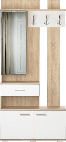 Изображение товара Секция в прихожую Памир Италия МУ-1000 (сонома/белый глянец)