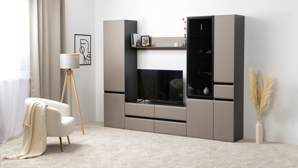 Изображение товара Полка Mobi Сидней 16.486 (антрацит 0164/веллюто капучино AG 707 ПВХ)