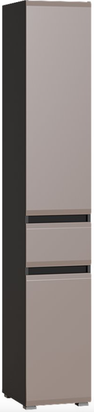 Изображение товара Шкаф-пенал Mobi Сидней с ящиком 13.202 (антрацит 0164/антрацит 0164/аеллюто Капучино AG 707 ПВХ)