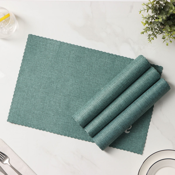 Изображение товара Набор сервировочных салфеток Доляна Coffee / 9730771 (4шт, бирюзовый)