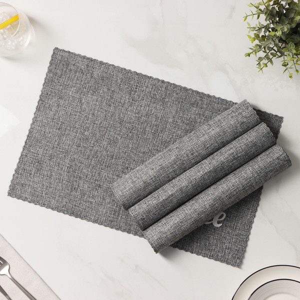 Изображение товара Набор сервировочных салфеток Доляна Coffee / 9730772 (4шт, серый)