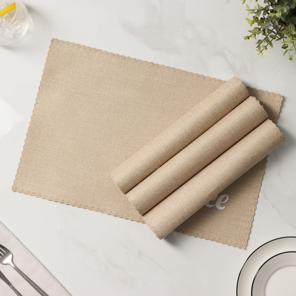 Изображение товара Набор сервировочных салфеток Доляна Coffee / 9730770 (4шт, бежевый)