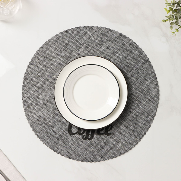 Изображение товара Набор сервировочных салфеток Доляна Coffee / 9730775 (4шт, серый)