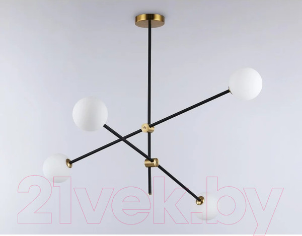 Изображение товара Люстра Ambrella Traditional TR2507/4 BK/BS (черный/латунь)