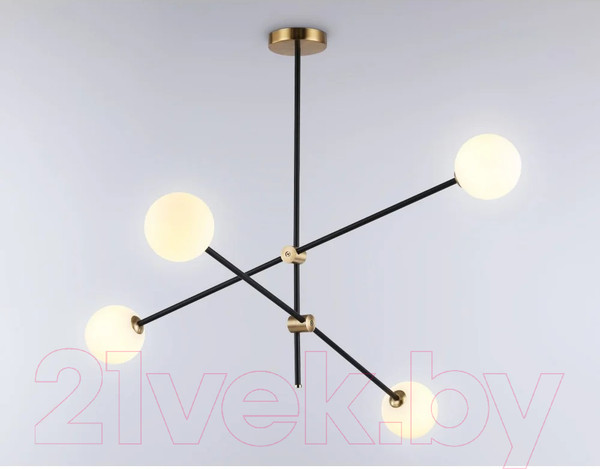 Изображение товара Люстра Ambrella Traditional TR2507/4 BK/BS (черный/латунь)