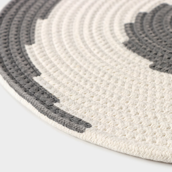 Изображение товара Сервировочная салфетка Доляна Гипноз / 7086148 (серый/белый)