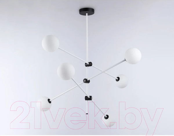 Изображение товара Люстра Ambrella Traditional TR2512/6 WH/BK (белый/черный)