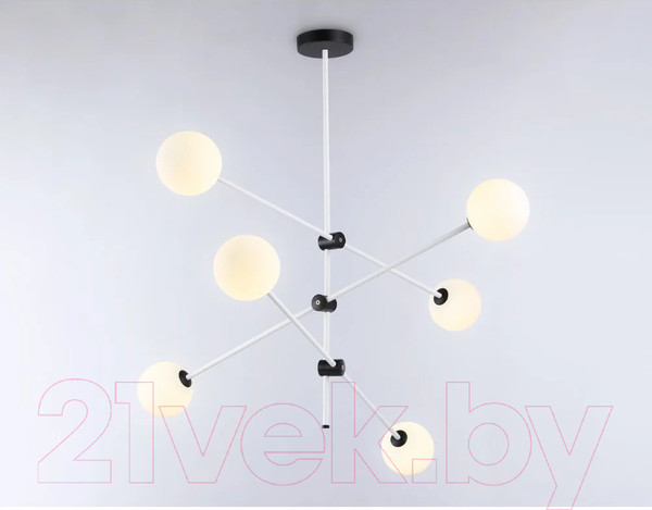Изображение товара Люстра Ambrella Traditional TR2512/6 WH/BK (белый/черный)