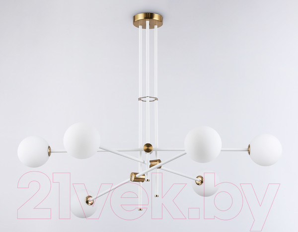 Изображение товара Люстра Ambrella Traditional TR2521/6 WH/BS (белый/латунь)
