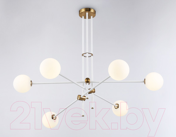 Изображение товара Люстра Ambrella Traditional TR2521/6 WH/BS (белый/латунь)