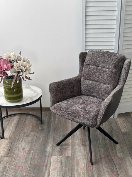 Изображение товара Стул M-City Garland / 621M05603 (haga-16 серый ткань/gino-457 серый ткань/черный)