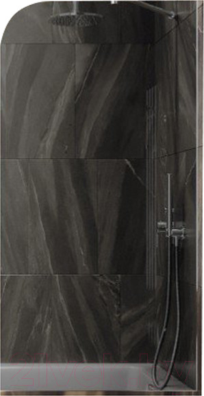 Изображение товара Стеклянная шторка для ванны MaybahGlass MGV-140-4у (графитовое стекло/хром глянцевый)