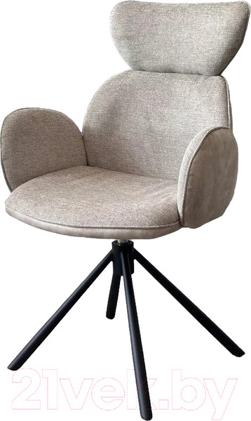 Изображение товара Стул M-City Vardy / 621M05628 (brego-31 бежевый ткань/7525-01 бежевый велюр/черный)