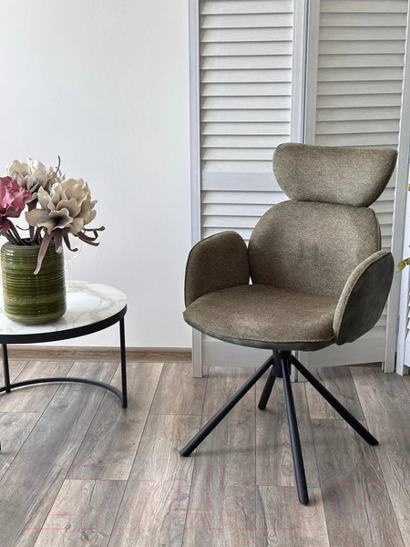 Изображение товара Стул M-City Vardy / 621M05629 (brego-77 зеленый ткань/7525-156 зеленый велюр/черный)