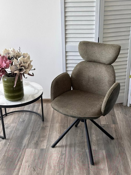 Изображение товара Стул M-City Vardy / 621M05629 (brego-77 зеленый ткань/7525-156 зеленый велюр/черный)