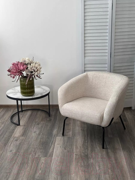 Изображение товара Кресло мягкое M-City Harper / 629M05439 (modica-040 бежево-белый ткань/черный)