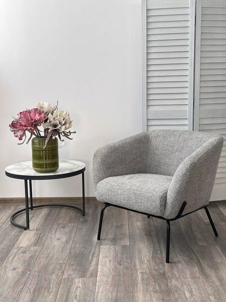 Изображение товара Кресло мягкое M-City Harper / 629M05440 (modica-314 серый ткань/черный)