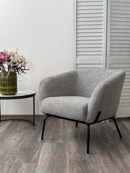 Изображение товара Кресло мягкое M-City Harper / 629M05440 (modica-314 серый ткань/черный)