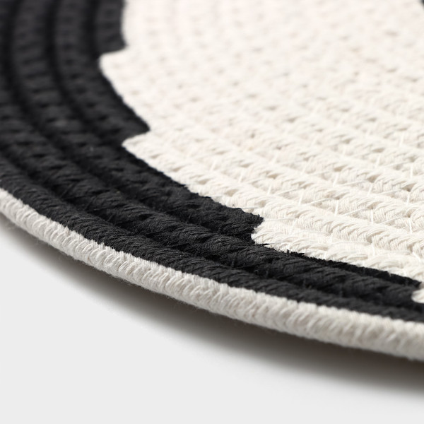 Изображение товара Сервировочная салфетка Доляна Гипноз / 7086146 (черный/белый)