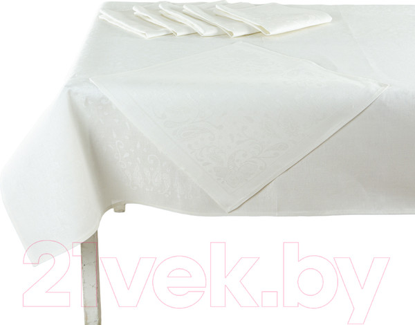 Изображение товара Комплект столового белья Pole Kvetak (Беларускі лён) 153x153 23С151-ШР/уп/ст. (91 Катюша 0/сорт 1)