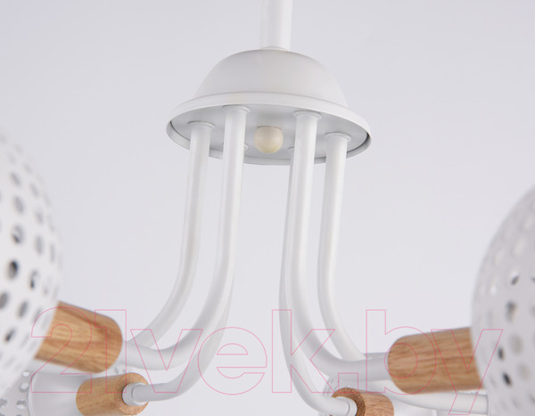 Изображение товара Люстра Ambrella Traditional TR80166/6 WH/LWD (белый/светлое дерево)