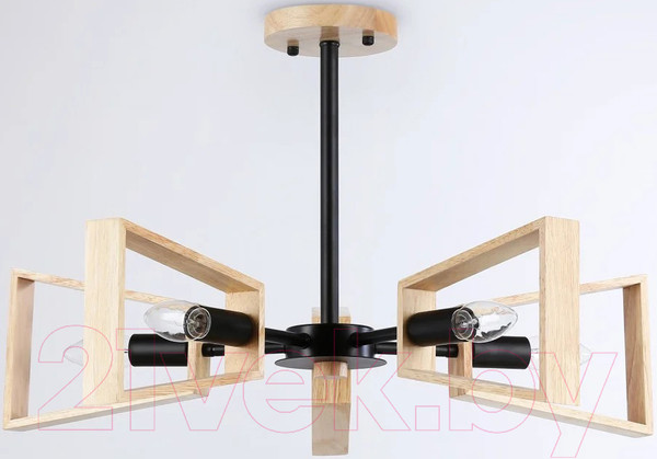 Изображение товара Люстра Ambrella Traditional TR80495/5 BK/LW (черный/светлое дерево)