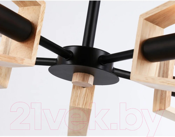 Изображение товара Люстра Ambrella Traditional TR80495/5 BK/LW (черный/светлое дерево)