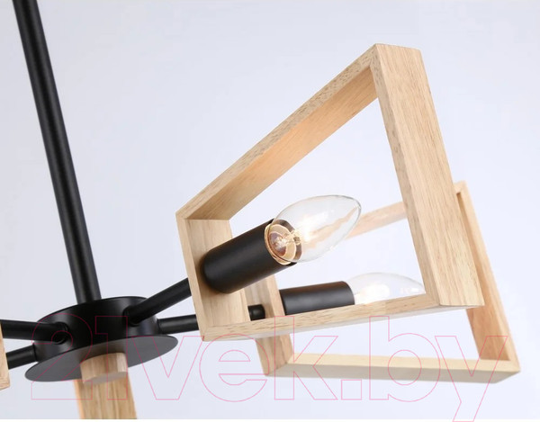 Изображение товара Люстра Ambrella Traditional TR80495/5 BK/LW (черный/светлое дерево)