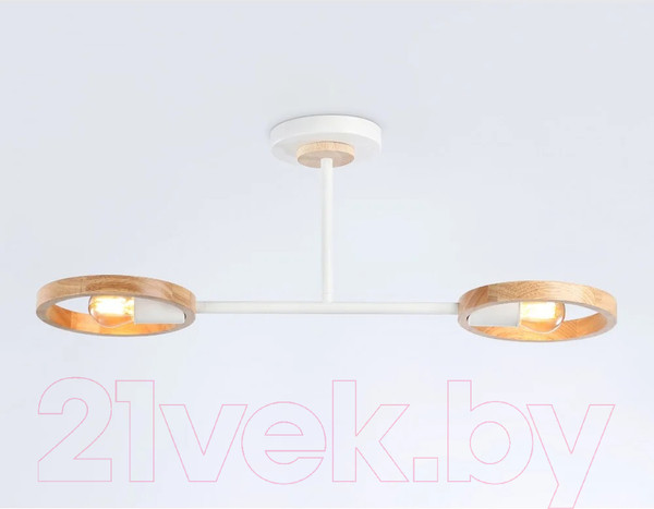Изображение товара Потолочный светильник Ambrella Traditional TR8243/2 WH/LWD (белый/светлое дерево)