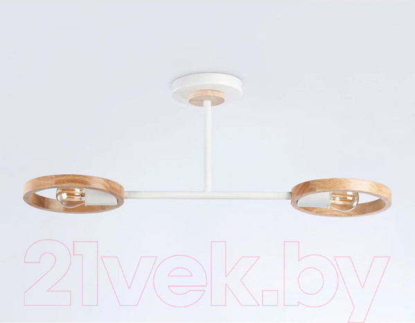 Изображение товара Потолочный светильник Ambrella Traditional TR8243/2 WH/LWD (белый/светлое дерево)