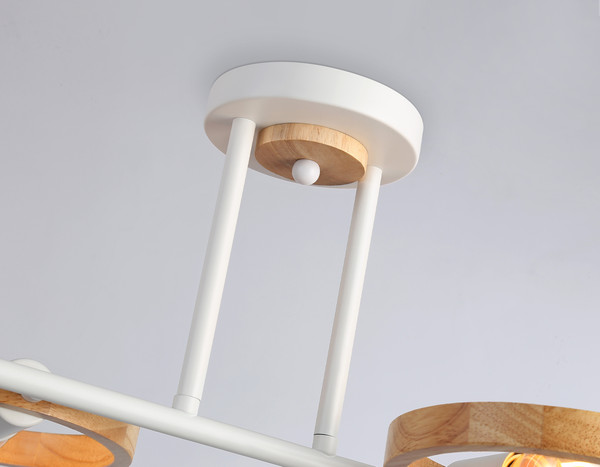 Изображение товара Люстра Ambrella Traditional TR8247/4 WH/LWD (белый/светлое дерево)