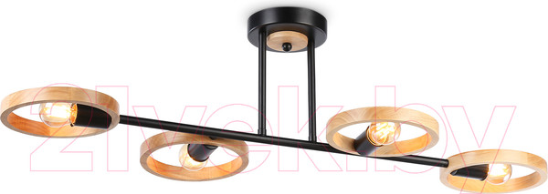 Изображение товара Люстра Ambrella Traditional TR8248/4 BK/LWD (черный/светлое дерево)
