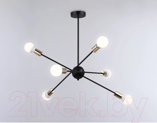 Изображение товара Люстра Ambrella Traditional TR80435/6 BK/GD (черный/золото)