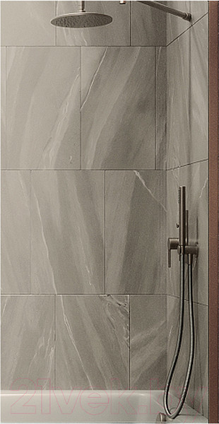 Изображение товара Стеклянная шторка для ванны MaybahGlass MGV-68-2ш (бронзовое стекло/бронзовый)