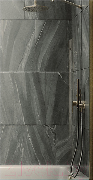 Изображение товара Стеклянная шторка для ванны MaybahGlass MGV-250-3ш (бронзовое стекло/золотой)