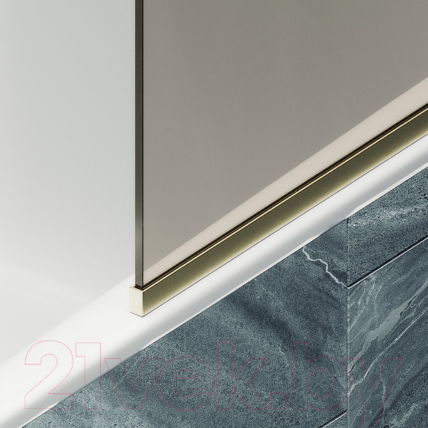 Изображение товара Стеклянная шторка для ванны MaybahGlass MGV-68-3у (бронзовое стекло/золотой)