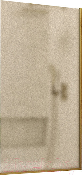 Изображение товара Стеклянная шторка для ванны MaybahGlass MGV-74-3у (бронзовое матовое стекло/золотой)