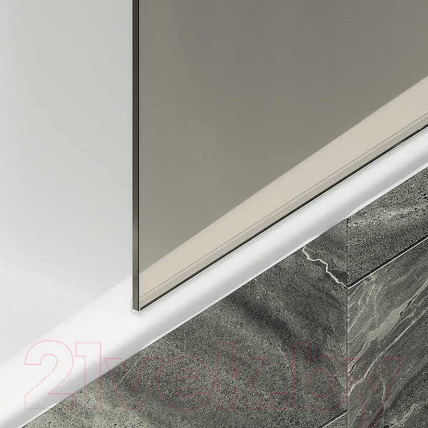 Изображение товара Стеклянная шторка для ванны MaybahGlass MGV-68-1ш (бронзовое стекло/белый матовый)