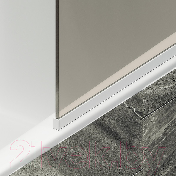Изображение товара Стеклянная шторка для ванны MaybahGlass MGV-68-1у (бронзовое стекло/белый матовый)