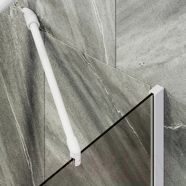 Изображение товара Стеклянная шторка для ванны MaybahGlass MGV-250-1ш (бронзовое стекло/белый матовый)