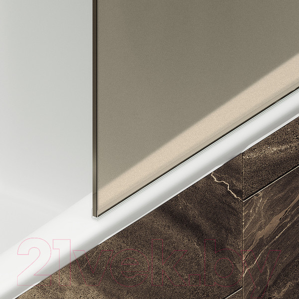 Изображение товара Стеклянная шторка для ванны MaybahGlass MGV-75-5ш (бронзовое матовое стекло/хром матовый)