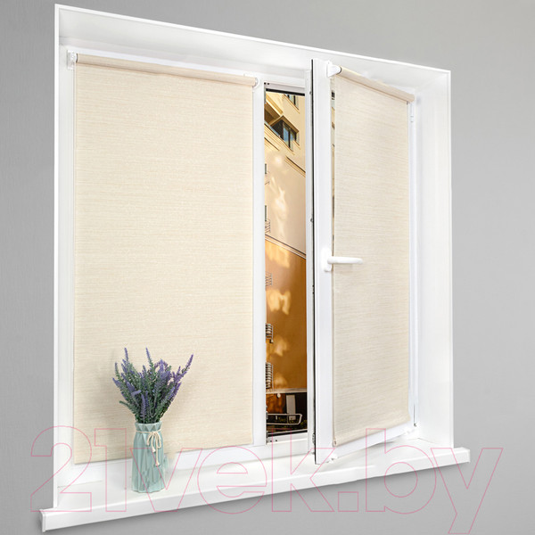 Изображение товара Рулонная штора Lm Decor LM 65-03 110x160 (золотисто-белый)