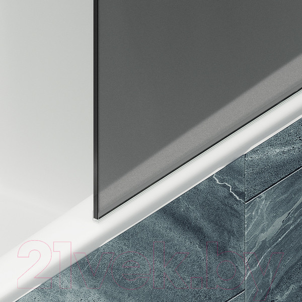Изображение товара Стеклянная шторка для ванны MaybahGlass MGV-85-3ш (графитовое стекло/золотой)