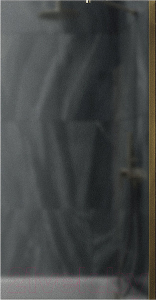 Изображение товара Стеклянная шторка для ванны MaybahGlass MGV-86-3ш (графитовое стекло/золотой)