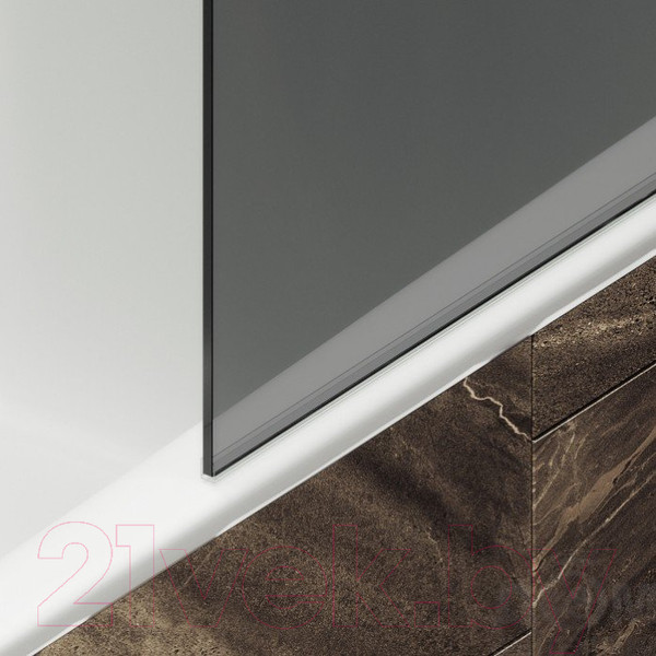 Изображение товара Стеклянная шторка для ванны MaybahGlass MGV-80-4ш (графитовое стекло/хром глянцевый)